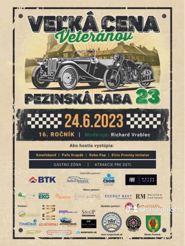 Zabezpečovanie eventov - Výstava veteránov Pezinok 2023